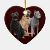 Cane Corso Drie Keramisch Ornament (Voorkant)