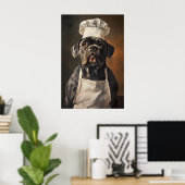 Cane Corso en chapeau de chef affiche, affiche pou (Bureau à domicile)