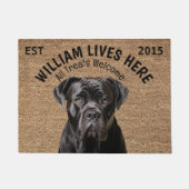 Cane Corso gepersonaliseerd huisdier Deurmat (Voorkant)