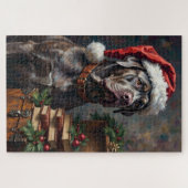 Cane Corso Guardian of the Christmas Library Hat Legpuzzel (Horizontaal)