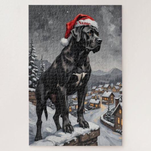 Cane Corso Guardian of the Christmas Village Hat Legpuzzel (Verticaal)
