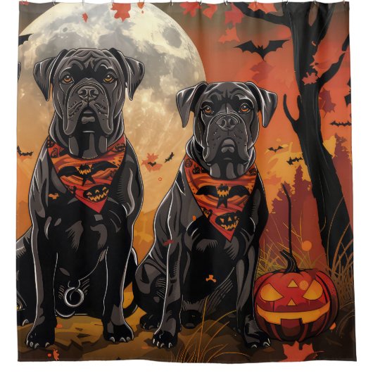 Cane Corso Halloween Griezelig Douchegordijn (Voorkant)