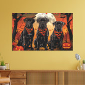 Cane Corso Halloween Spooky Canvas Afdruk (Insitu (Woonkamer))