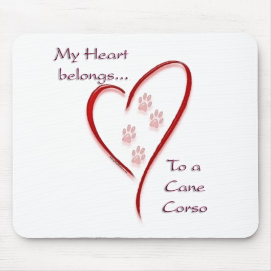 Cane Corso Heart Muismat (Voorkant)