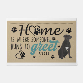 Cane Corso Home is waar iemand loopt om je te begr Deurmat