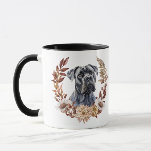 Cane Corso Hond Herfst krans Mok (Links)