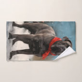 Cane Corso Hond in Sneeuw Kerstmis Bad Handdoek (Handdoek)