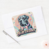 Cane corso Hond Kleurrijk Vierkante Sticker (Envelop)