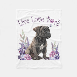Cane Corso-hond Moeder Bloem Fleece Deken
