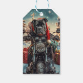 Cane Corso Hond Rijden Motorfiets Kerstmis Cadeaulabel (Achterkant)