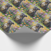 Cane Corso Hond Spring Bloemen Schilderen Cadeaupapier (Hoek)