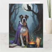 Cane Corso-hond Whimsy Halloween-schilderij Kaart (Voorkant)