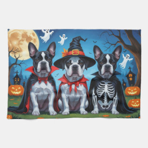 Cane Corso Honden Pompoen Halloween Grappig Theedoek