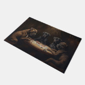 Cane Corso Honden Spelen Poker Art Deurmat (Schuin)