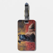 Cane Corso in Herfstbladeren Herfst Inspire Bagagelabel (Achterkant verticaal)