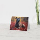 Cane Corso in Herfstbladeren Herfst Inspire Kaart (Voorkant)