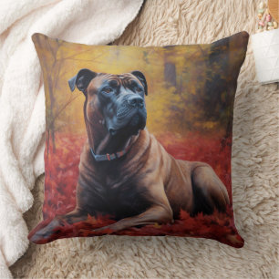 Cane Corso in Herfstbladeren Herfst Inspire Kussen