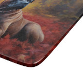 Cane Corso in Herfstbladeren Herfst Inspire Snijplank (Hoek)