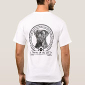 Cane Corso Italiano Credo T-shirt (Achterkant)
