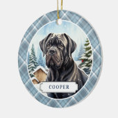 Cane Corso Keramische Cirkel Ornament (Links)