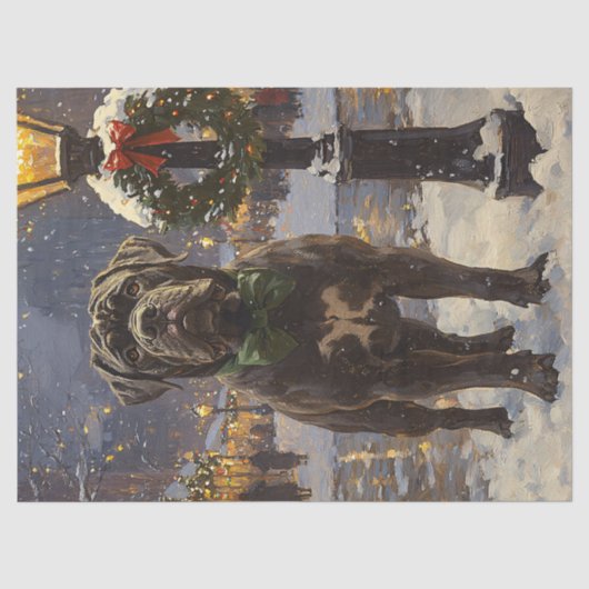 Cane Corso Kerst Decoupage Tissuepapier (Voorkant)