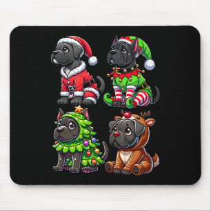 Cane Corso Kerstboom Santa Elf Kostuumhond Muismat