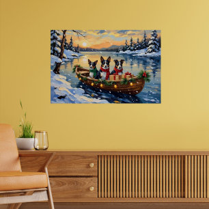 Cane Corso Kerstboot Vakantie Poster