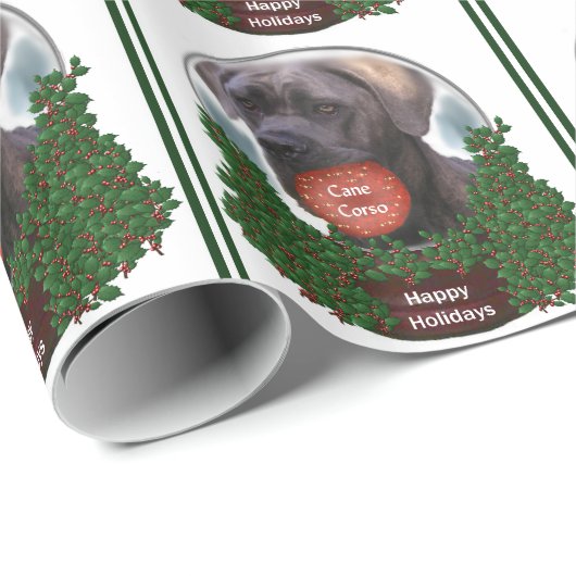 Cane Corso Kerstmis Cadeaupapier (Rol Hoek)