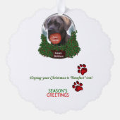 Cane Corso Kerstmis Ornament Kaart (Achterkant)