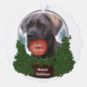 Cane Corso Kerstmis Ornament Kaart (Voorkant)
