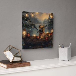 Cane Corso Kerstvakantie Vierkante Klok