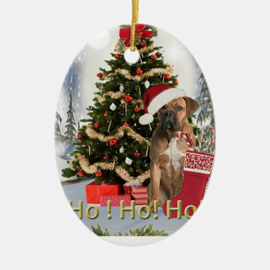 Cane Corso-kerstversiering Keramisch Ornament (Voorkant)