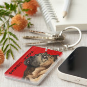 Cane Corso-kleurenblok Sleutelhanger (Voorkant Rechts)