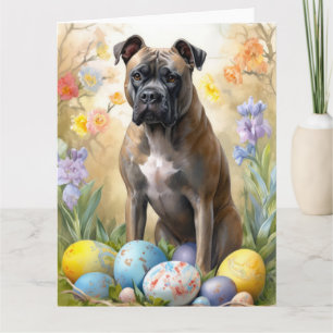 Cane Corso met Paaseieren Vakantie Kaart