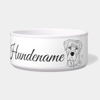 Cane Corso Minimalist Line Art personalized bowl Voerbakje