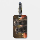 Cane Corso Puppy Herfst Delight Pompoen Bagagelabel (Achterkant verticaal)