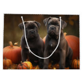 Cane Corso Puppy Herfst Delight Pompoen Groot Cadeauzakje (Achterkant)