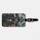 Cane Corso Riding Motorfiets Halloween Scary Bagagelabel (Voorkant horizontaal)