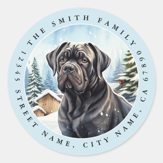 Cane Corso Ronde Stickers (Voorkant)