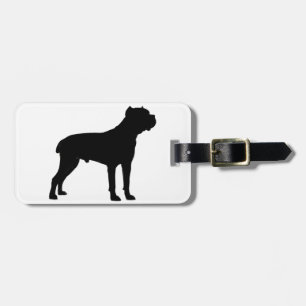 Cane Corso silhouet Bagagelabel