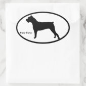 Cane Corso Silhouette Ovale Sticker (Tas)