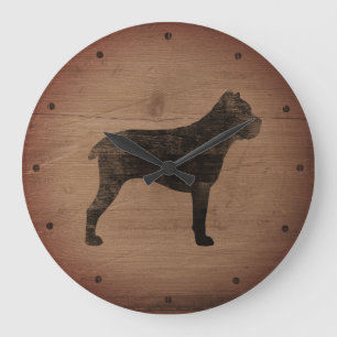 Cane Corso Silhouette Rustic Grote Klok