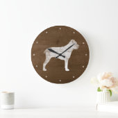 Cane Corso Silhouette Rustic Grote Klok (Huis)