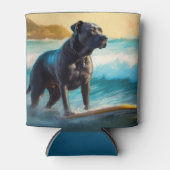 Cane Corso strand surfen schilderij Blikjeskoeler (Voorkant)