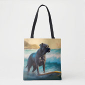 Cane Corso strand surfen schilderij Draagtas (Voorkant)
