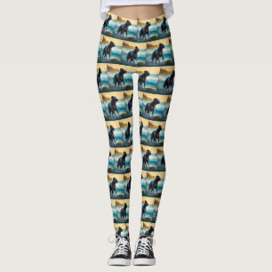 Cane Corso strand surfen schilderij Leggings