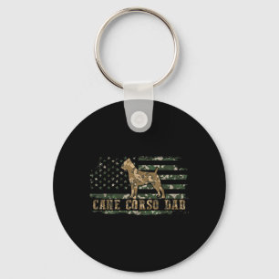Cane Corso Vader Camo Amerikaanse Vlag Camouflage  Sleutelhanger