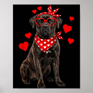 Cane Corso Valentijnsdag Hond Liefhebber Hart Poster