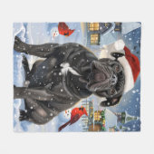 Cane Corso Winter Wonderland Kerstvreugde Fleece Deken (Voorkant (Horizontaal))