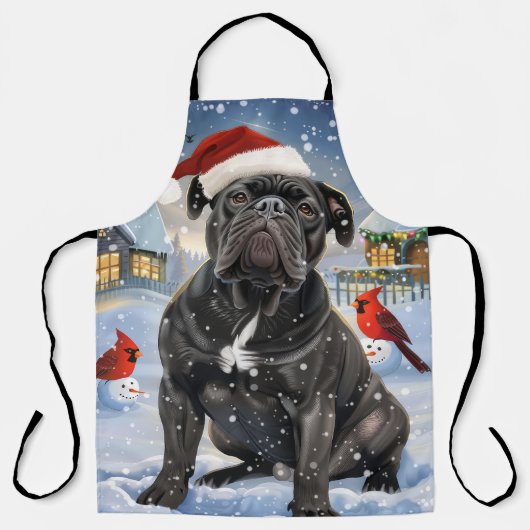 Cane Corso Winter Wonderland Kerstvreugde Schort (Voorkant)
